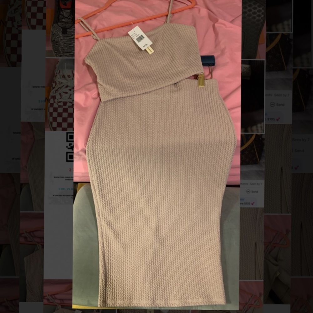 June & Hudson pink pencil skirt set